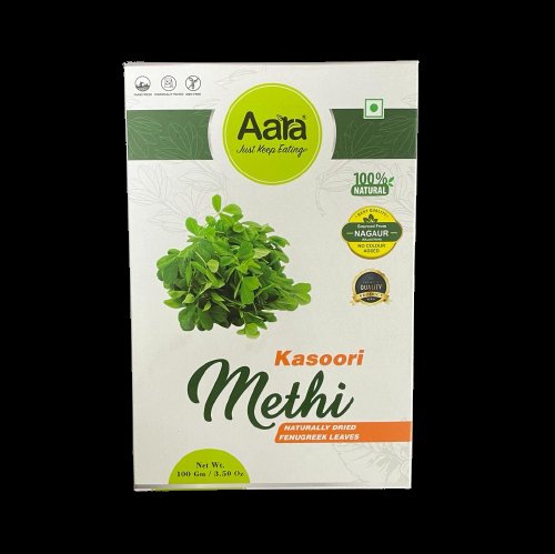 Pack of Aara kasoori methi dried fenugreek leaves